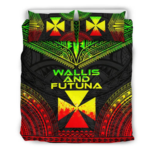 Wallis And Futuna Polynesian Chief Duvet Cover Set - Reggae Version