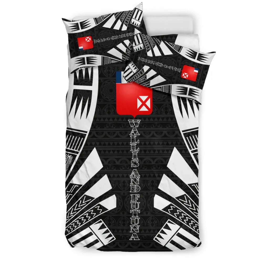 Wallis And Futuna Duvet Cover Set - Polynesian Tattoo