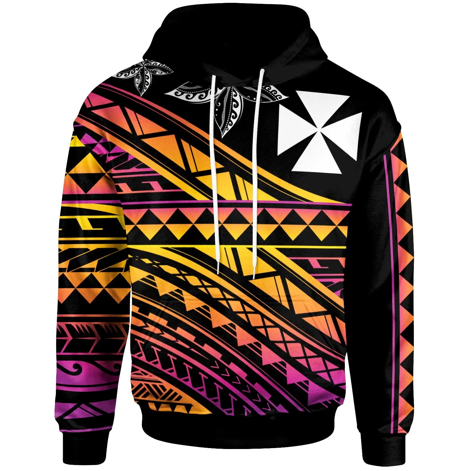 Wallis & Futuna - Custom Personalised Hoodie - Special Polynesian Ornaments