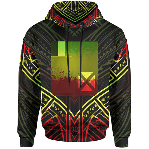 Wallis & Futuna Hoodie - Wallis & Futuna Seal Reggae Tribal Patterns