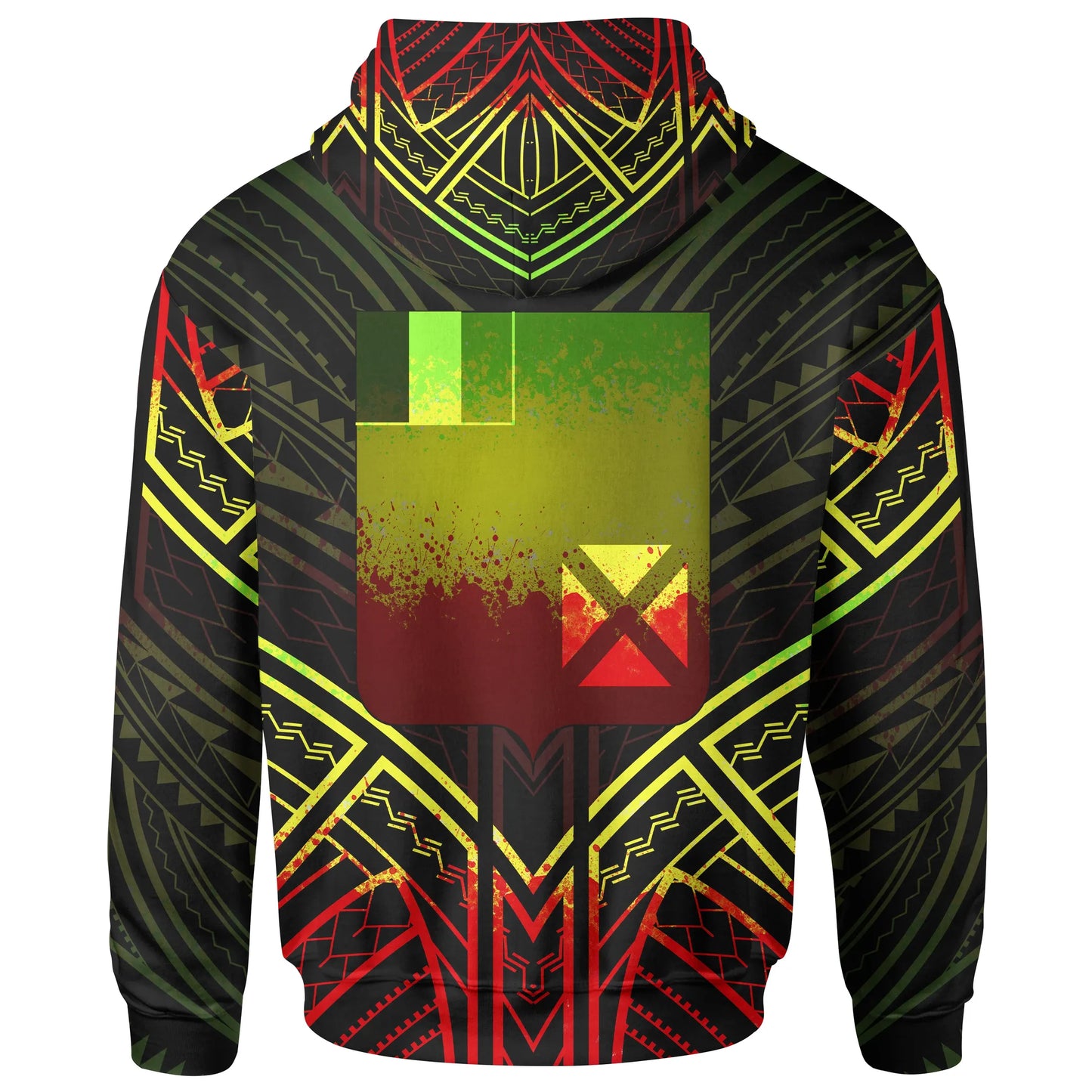 Wallis & Futuna Hoodie - Wallis & Futuna Seal Reggae Tribal Patterns