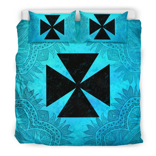 Wallis And Futuna Duvet Cover Set - Wallis And Futuna Coat Of Arms Turquoise