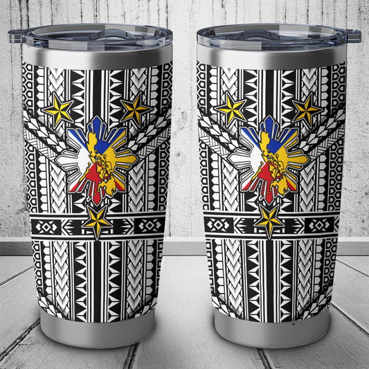 Philippines Filipinos Sun And Stars Tribal Tattoo Patterns Style Tumbler