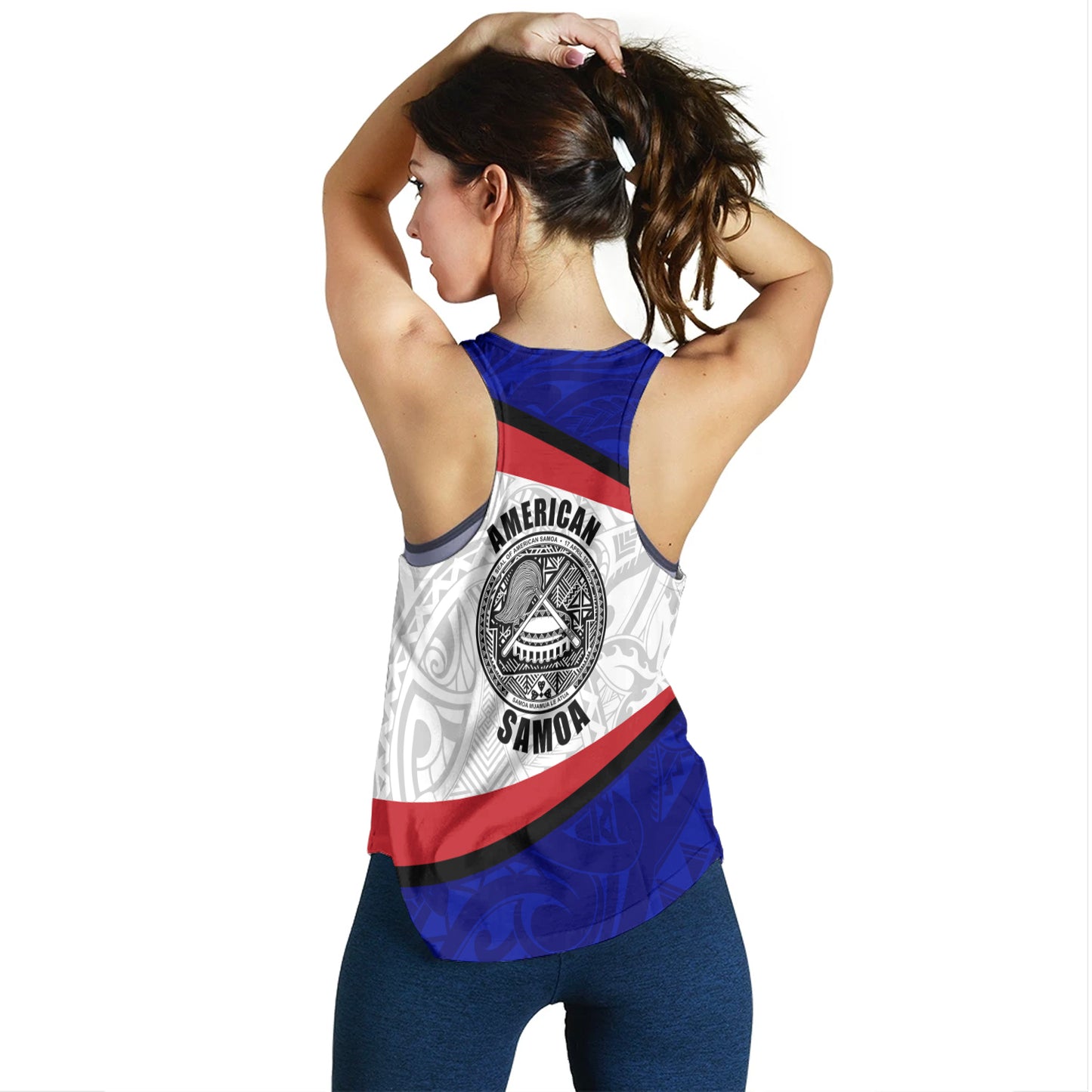 American Samoa Women Tank - American Samoa Polynesian Flag With Coat Of Arms