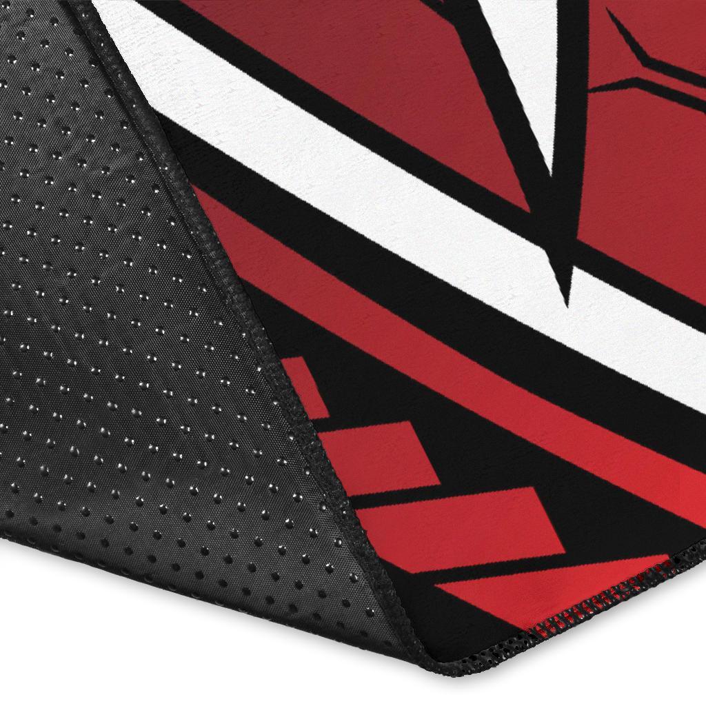 Yap Area Rug - Tribal Flower Special Pattern Red Color