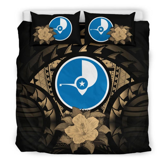 Yap Duvet Cover Set - Yap Flag & Reggae Hibiscus