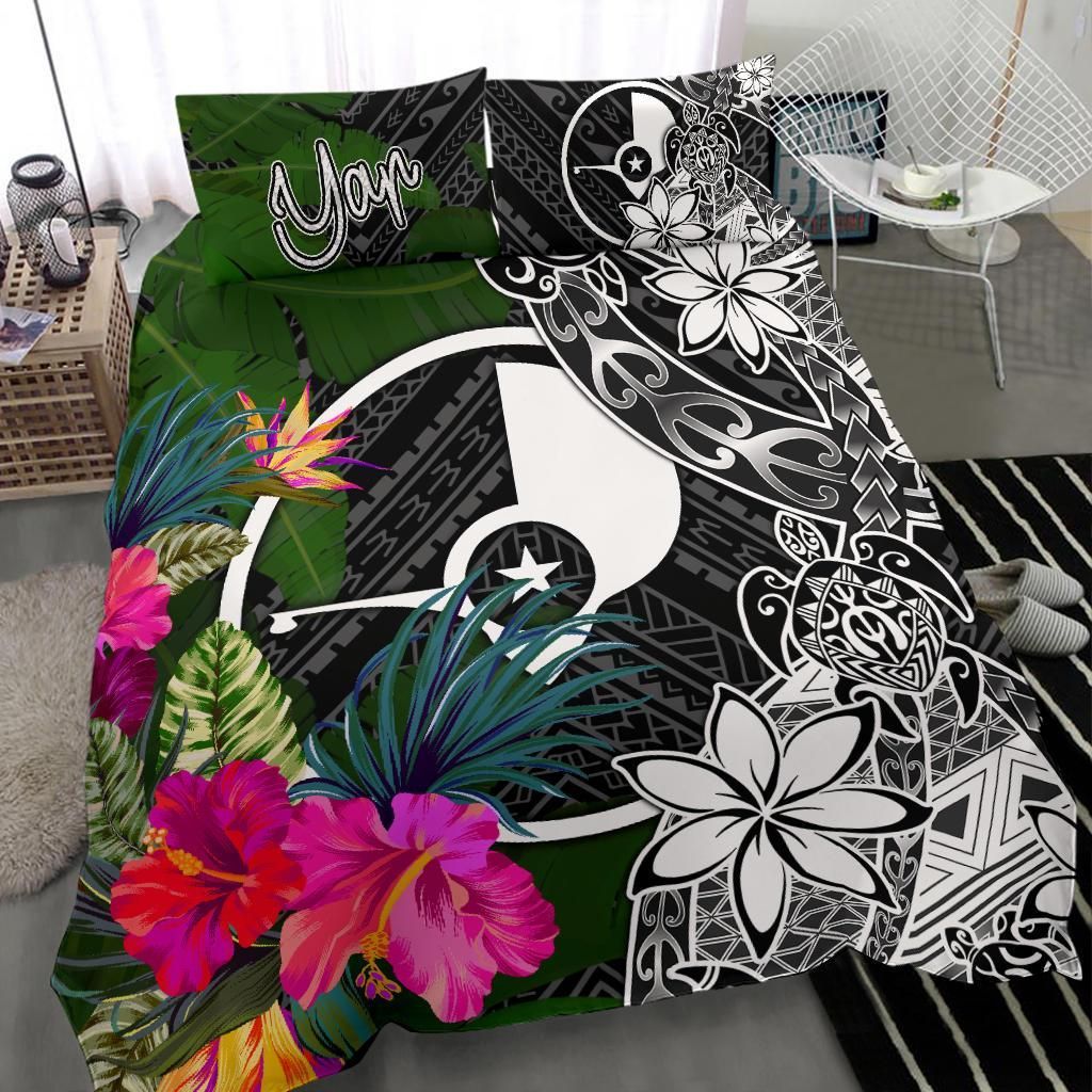Yap Bedding Set - Turtle Plumeria Banana Leaf