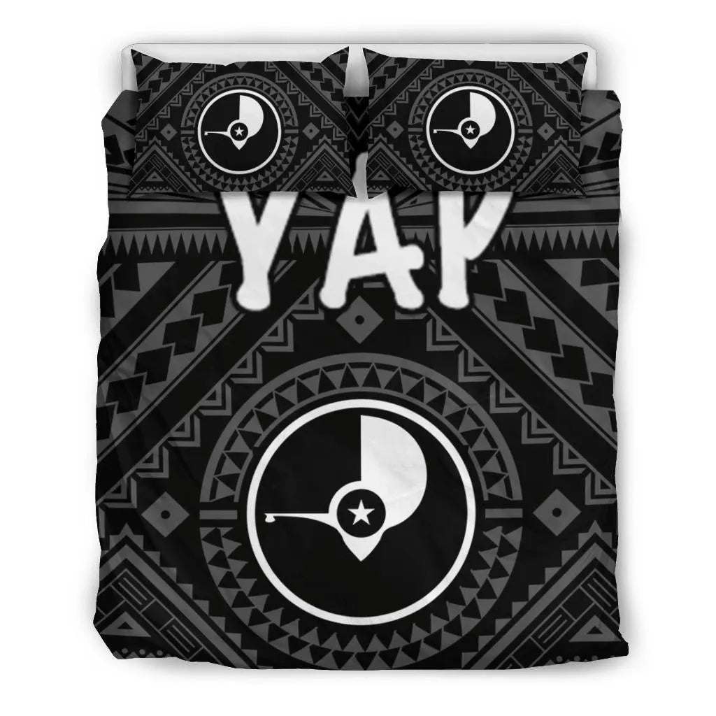 Yap Bedding Set - Yap Seal With Polynesian Tattoo Style