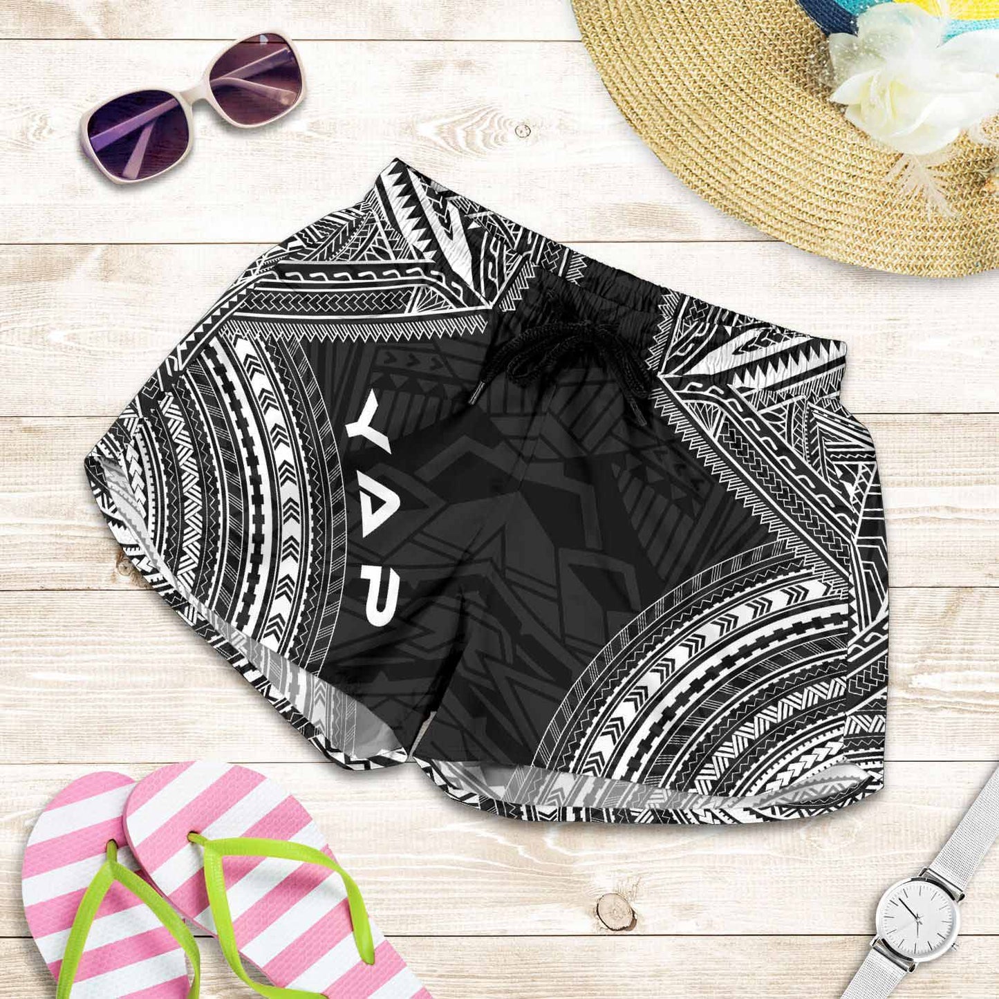 Yap Women Shorts - Polynesian Chief Black Version