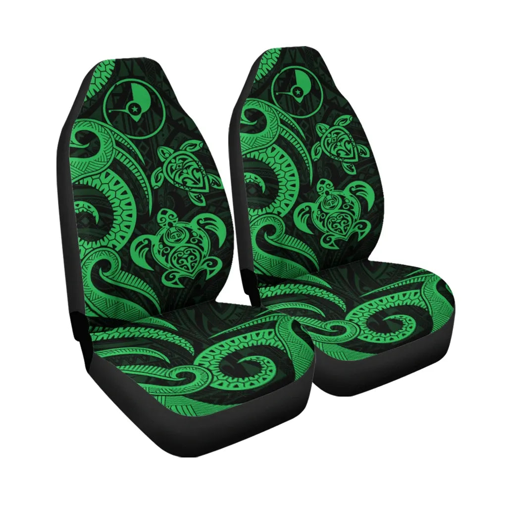 Yap Car Seat Covers - Green Tentacle Turtle