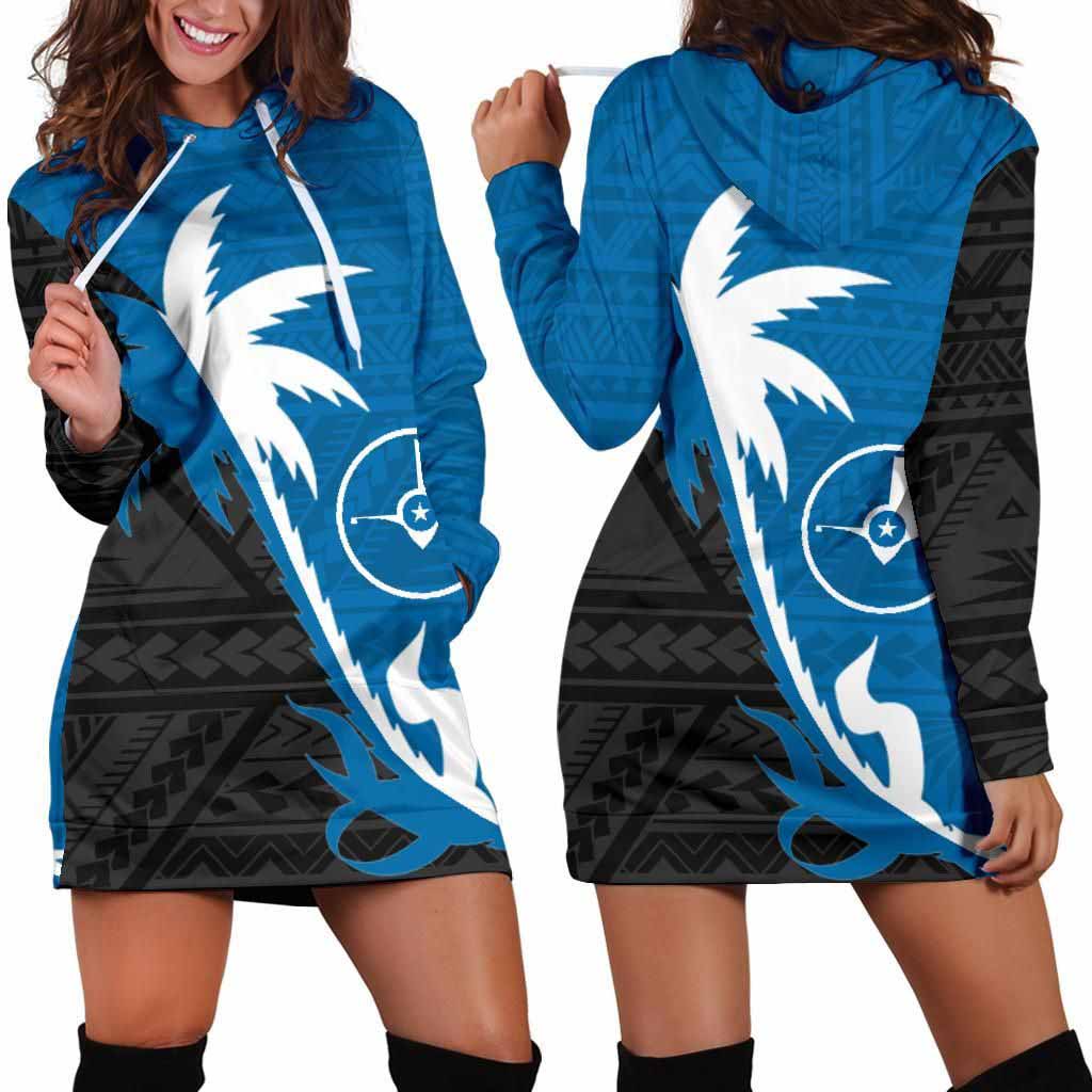 Yap Hoodie Dress - Yap Flag Coconut Tree