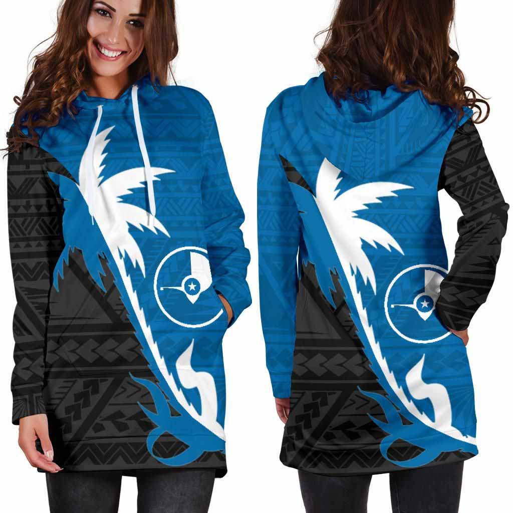 Yap Hoodie Dress - Yap Flag Coconut Tree