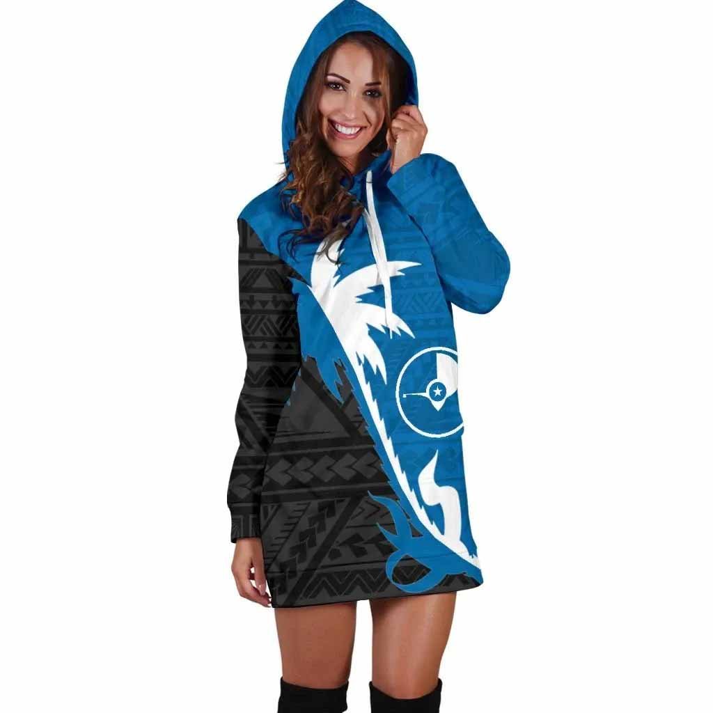 Yap Hoodie Dress - Yap Flag Coconut Tree