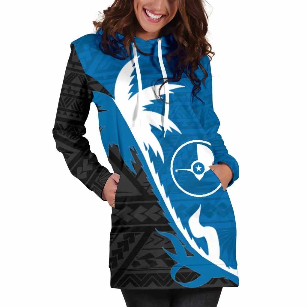 Yap Hoodie Dress - Yap Flag Coconut Tree