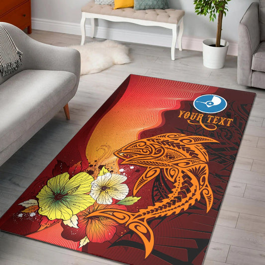 Yap Custom Personalised Area Rugs - Tribal Tuna Fish