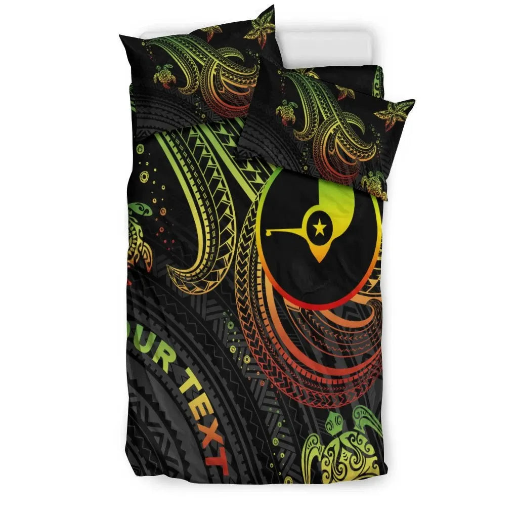 Yap Custom Personalised Bedding Set - Reggae Turtle