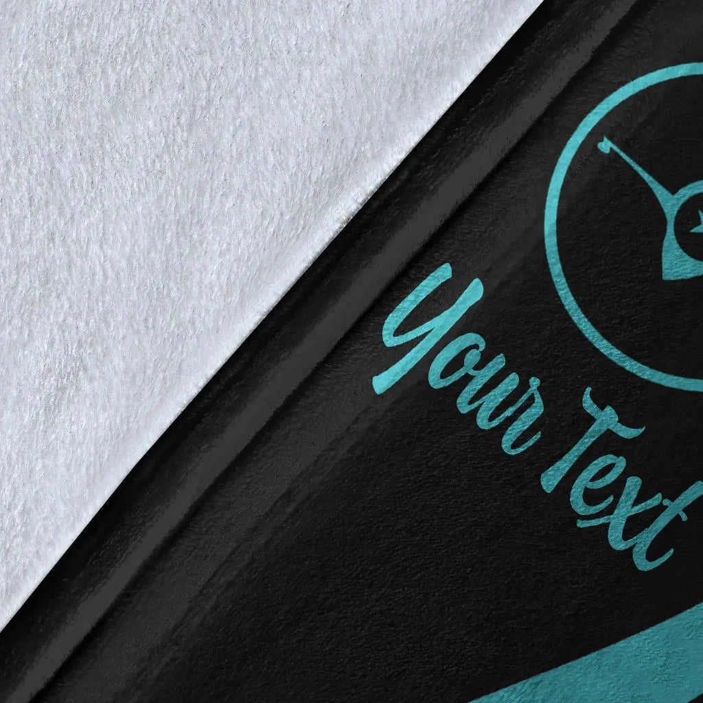 Yap Custom Personalised Premium Blanket - Turquoise Polynesian Tentacle Tribal Pattern