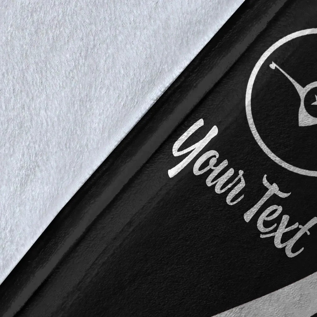 Yap Custom Personalised Premium Blanket - White Polynesian Tentacle Tribal Pattern