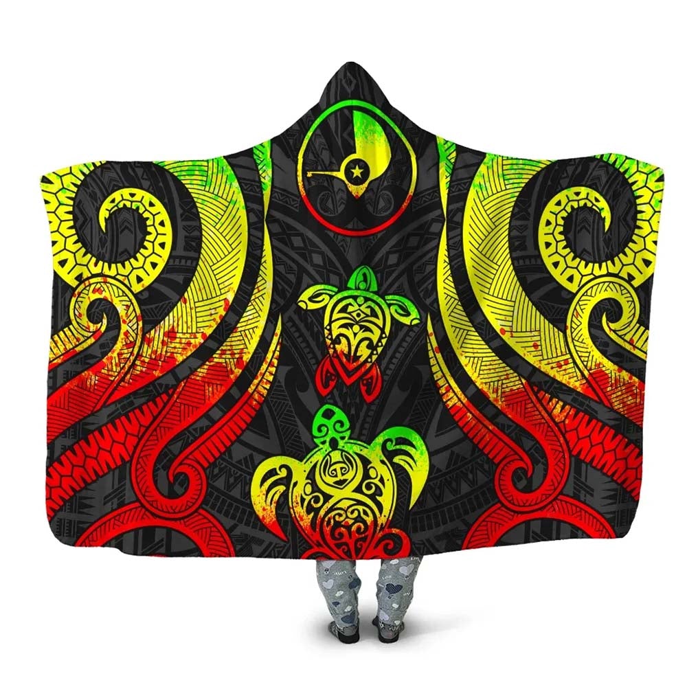 Yap Hooded Blanket - Reggae Tentacle Turtle