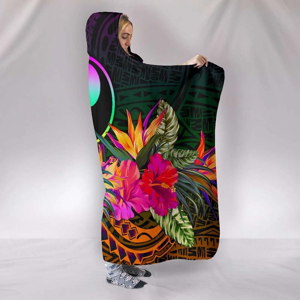 YAP Hooded Blanket - Summer Hibiscus