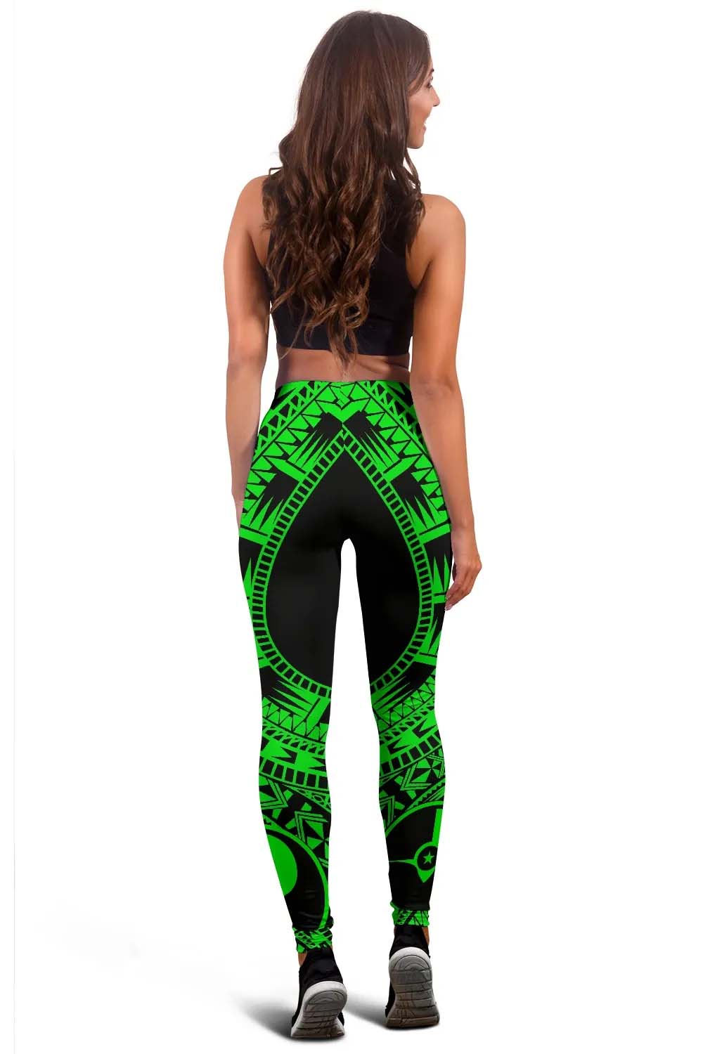 Yap Legging Polynesian Pattern Green