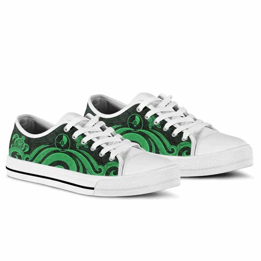 Yap Low Top Canvas Shoes - Green Tentacle Turtle