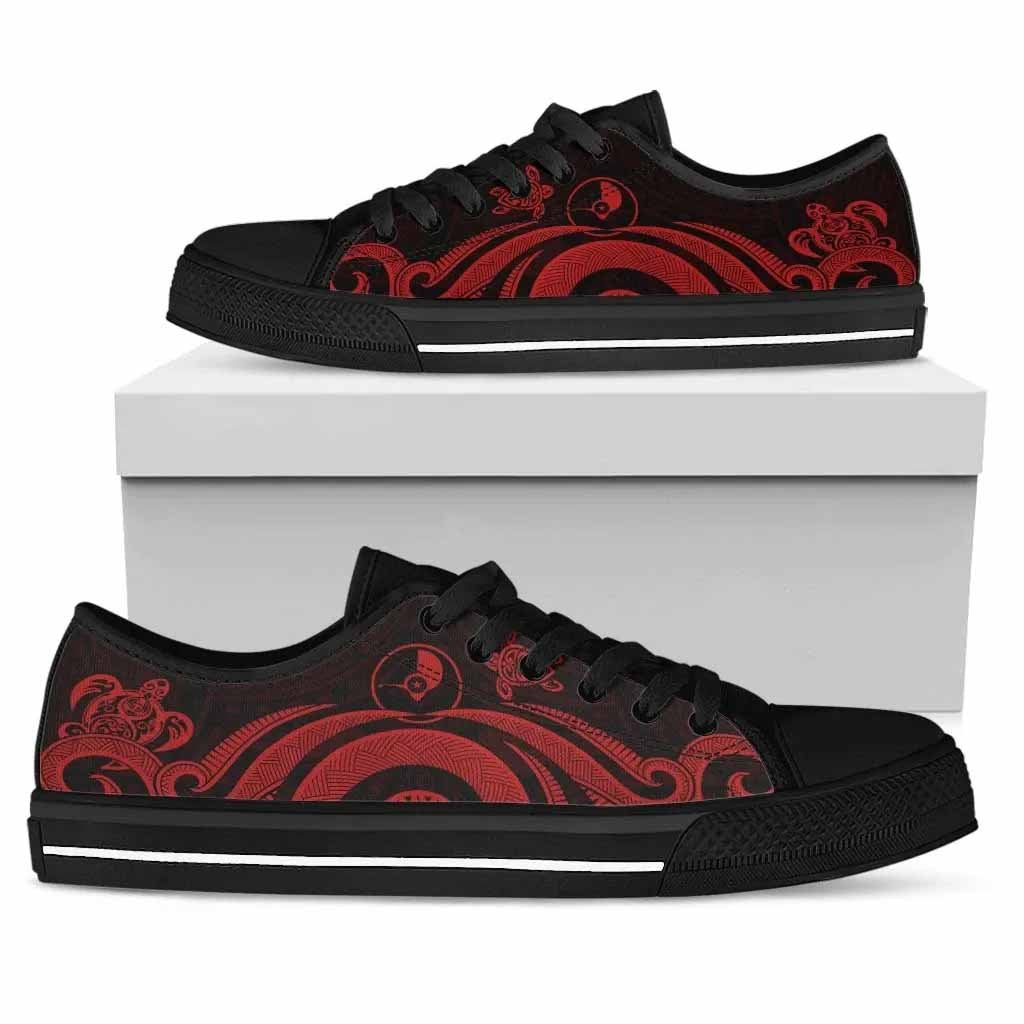 Yap Low Top Canvas Shoes - Red Tentacle Turtle