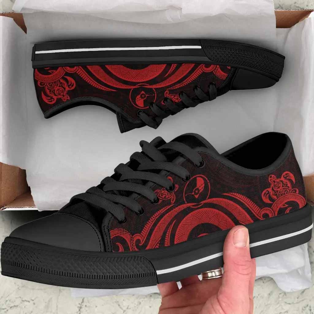 Yap Low Top Canvas Shoes - Red Tentacle Turtle