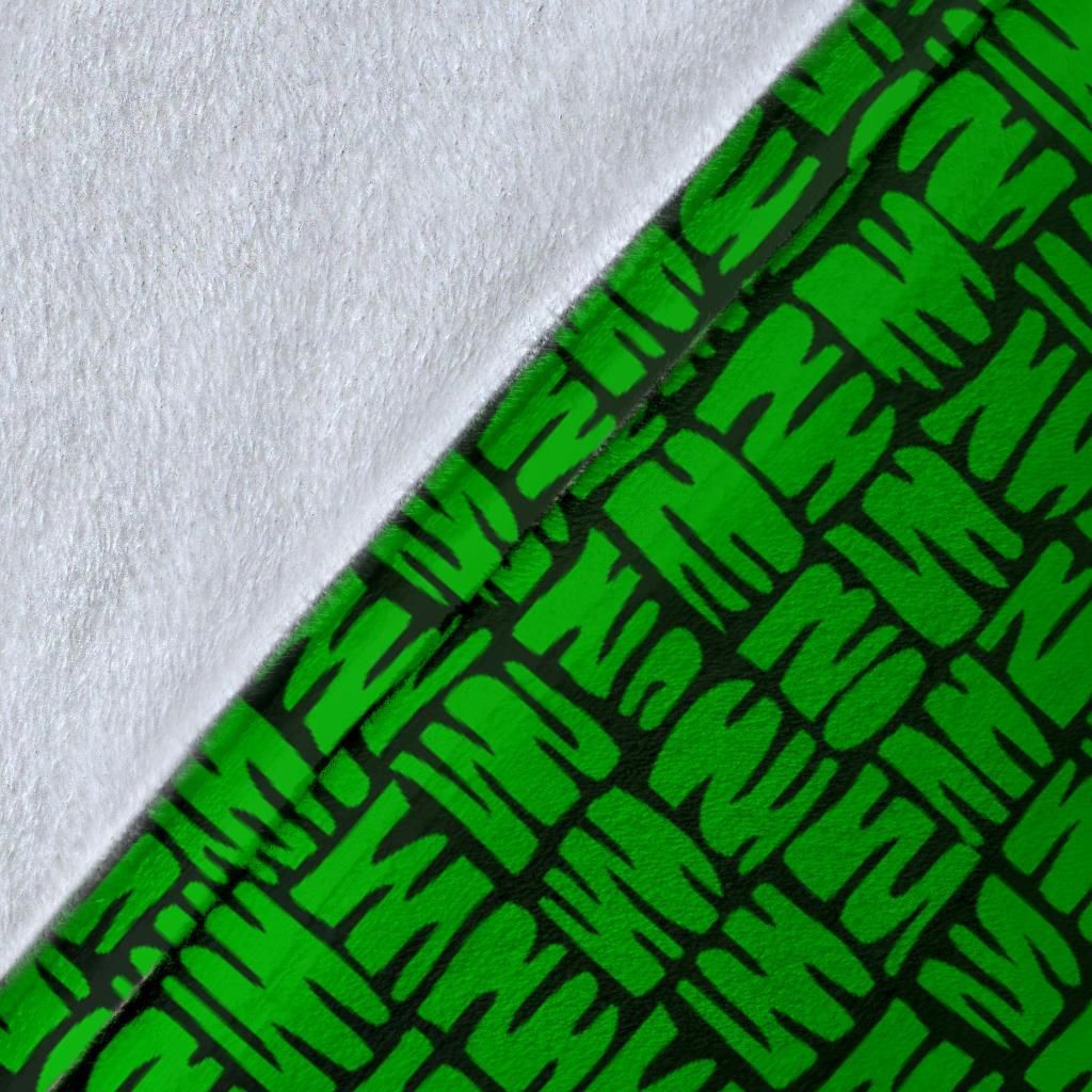 Yap Micronesia Premium Blanket Green - Turtle With Hook