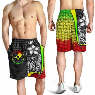 Yap Micronesian Men Shorts Reggae - Turtle With Hook