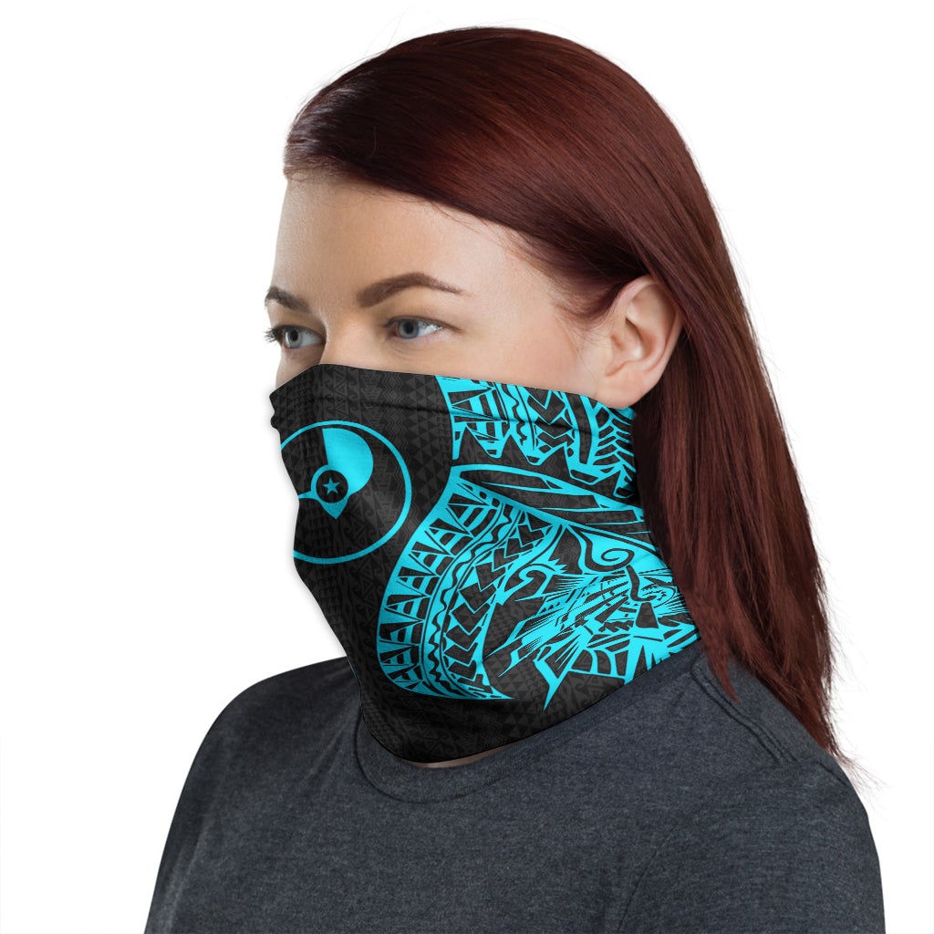 Yap Neck Gaiter - Polynesian Pattern Turquoise