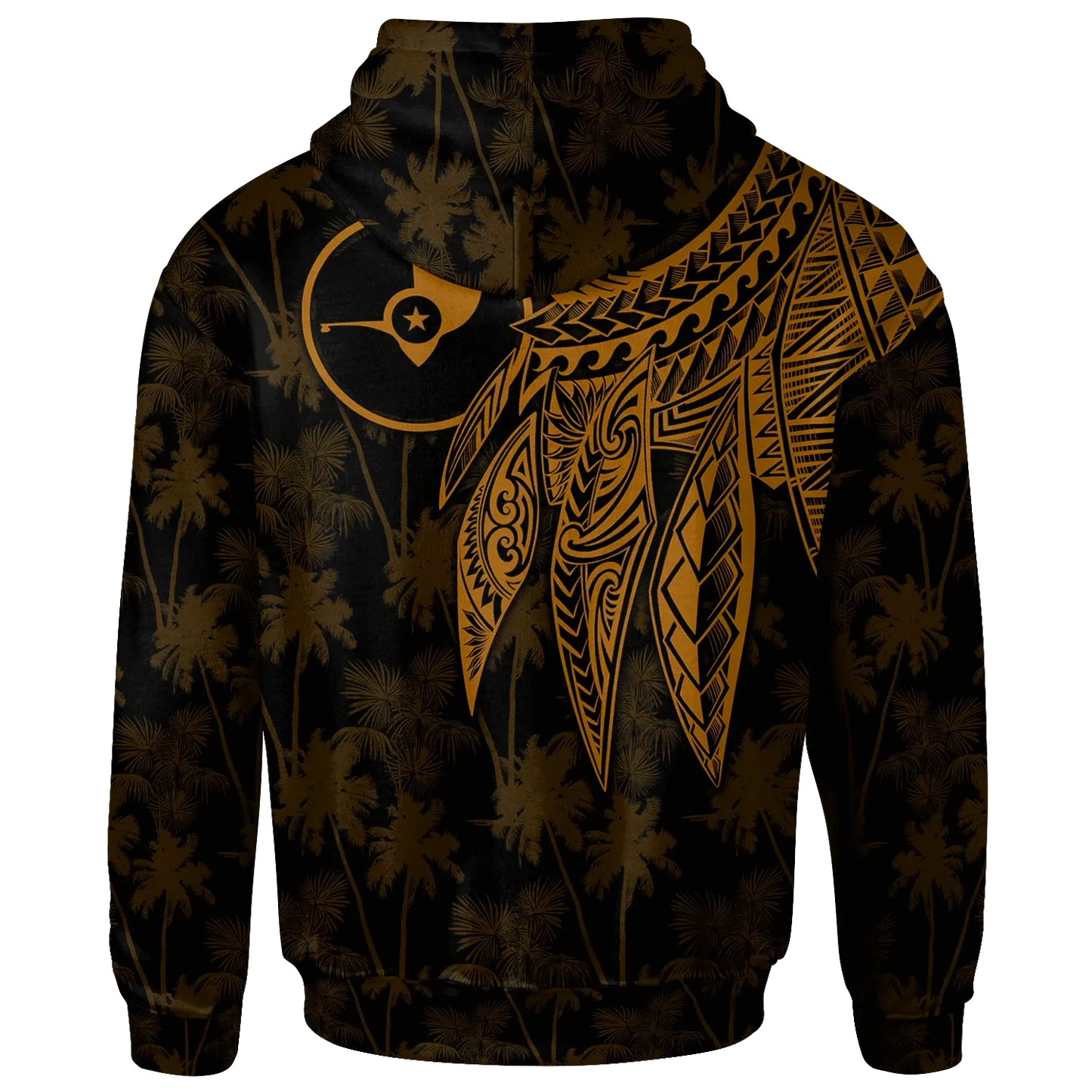 Yap Personalised Hoodie - Polynesian Wings (Golden)