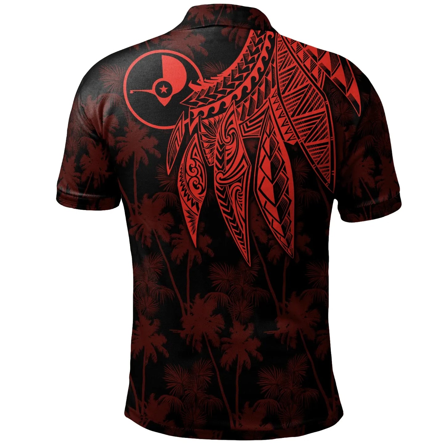 Yap Personalised Polo - Polynesian Wings (Red)