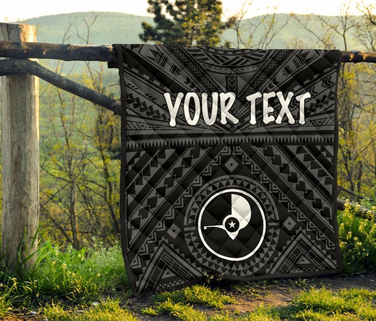 Yap Personalised Premium Quilt - Yap Seal With Polynesian Tattoo Style