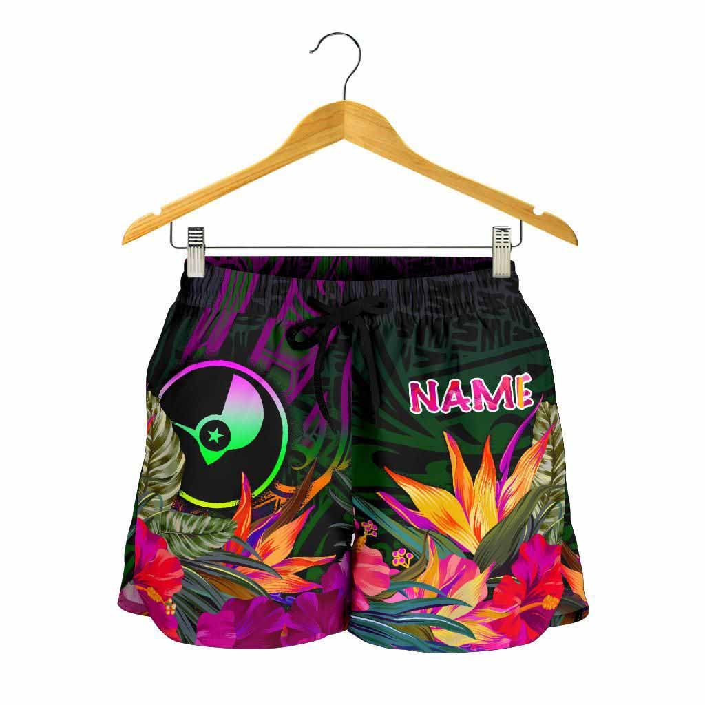 Yap Personalised Women Shorts - Summer Hibiscus