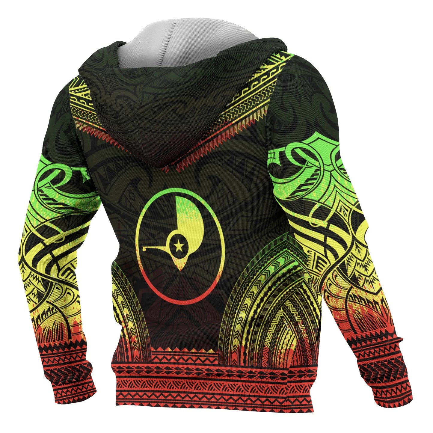 Yap Polynesian Chief Custom Personalised Hoodie - Reggae Version