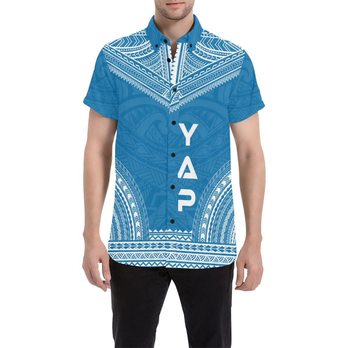 Yap Polynesian Chief Short Sleeve Shirt - Flag Version