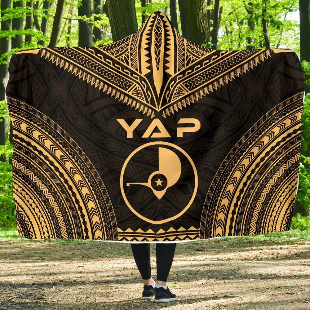 Yap Polynesian Chief Hooded Blanket - Gold Version