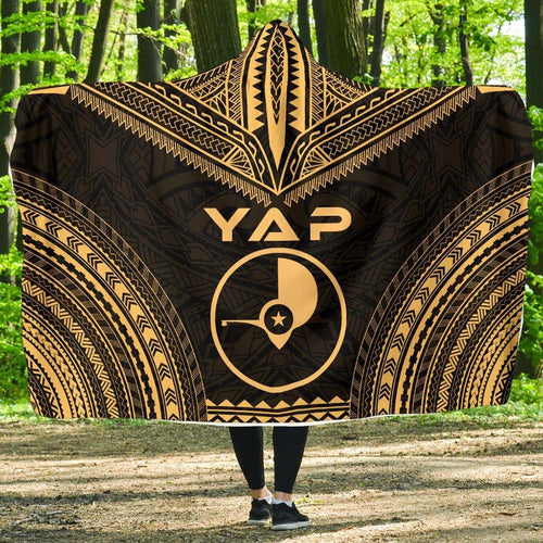 Yap Polynesian Chief Hooded Blanket - Gold Version