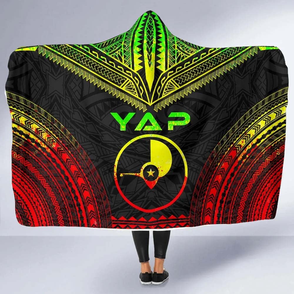 Yap Polynesian Chief Hooded Blanket - Reggae Version