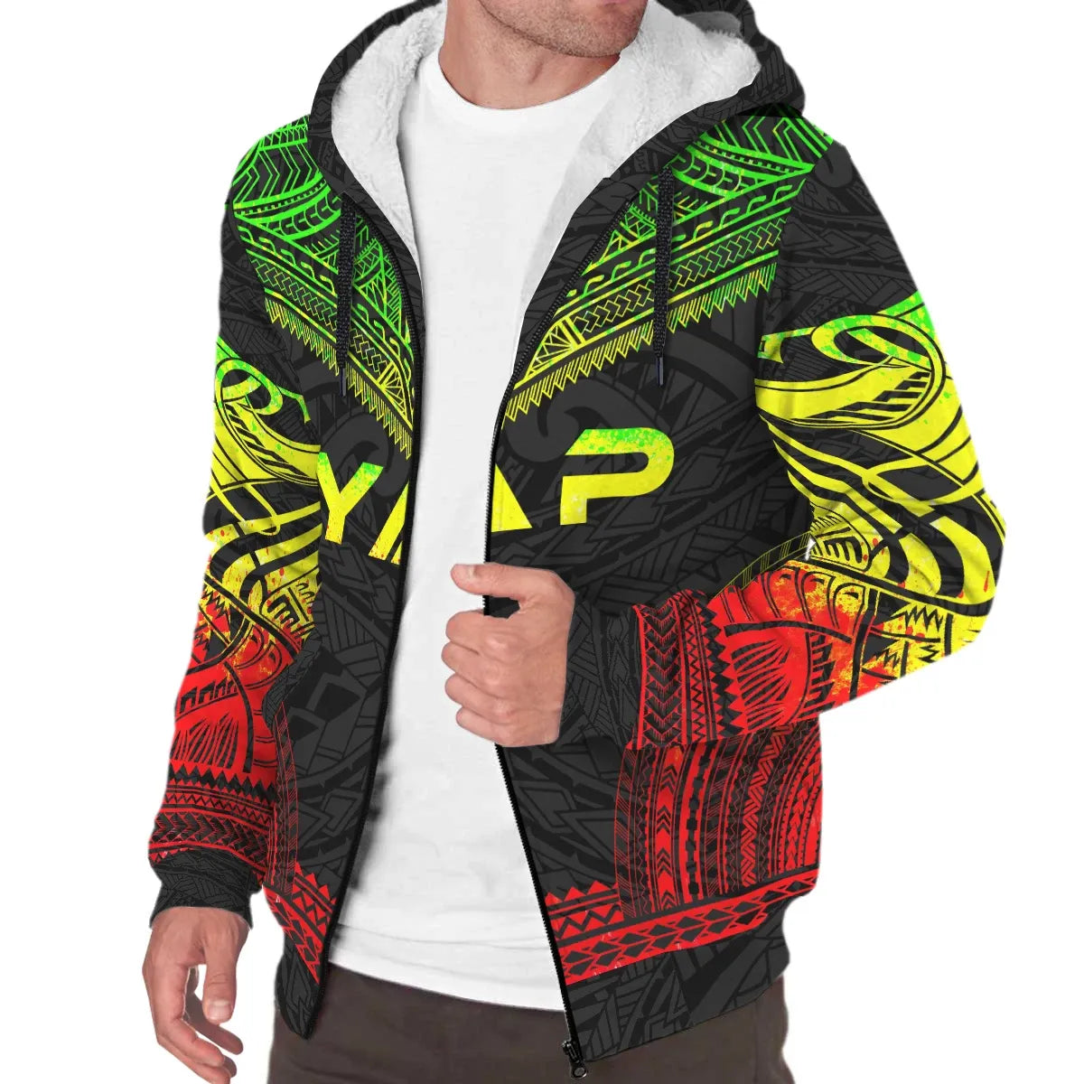 Yap Sherpa Hoodie - Polynesian Chief Reggae Version