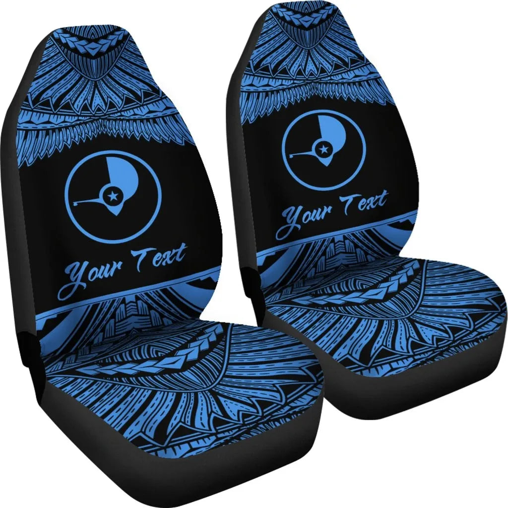 Yap Polynesian Custom Personalised Car Seat Covers - Pride Blue Version