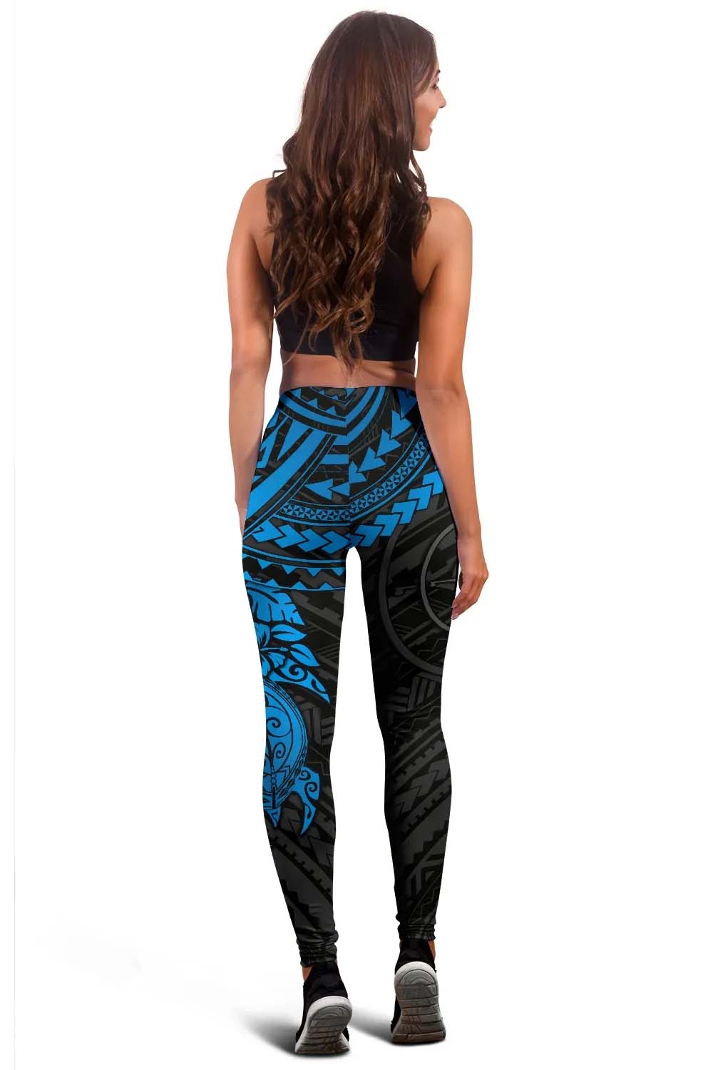 Yap Polynesian Legging (Women) - Blue Turtle