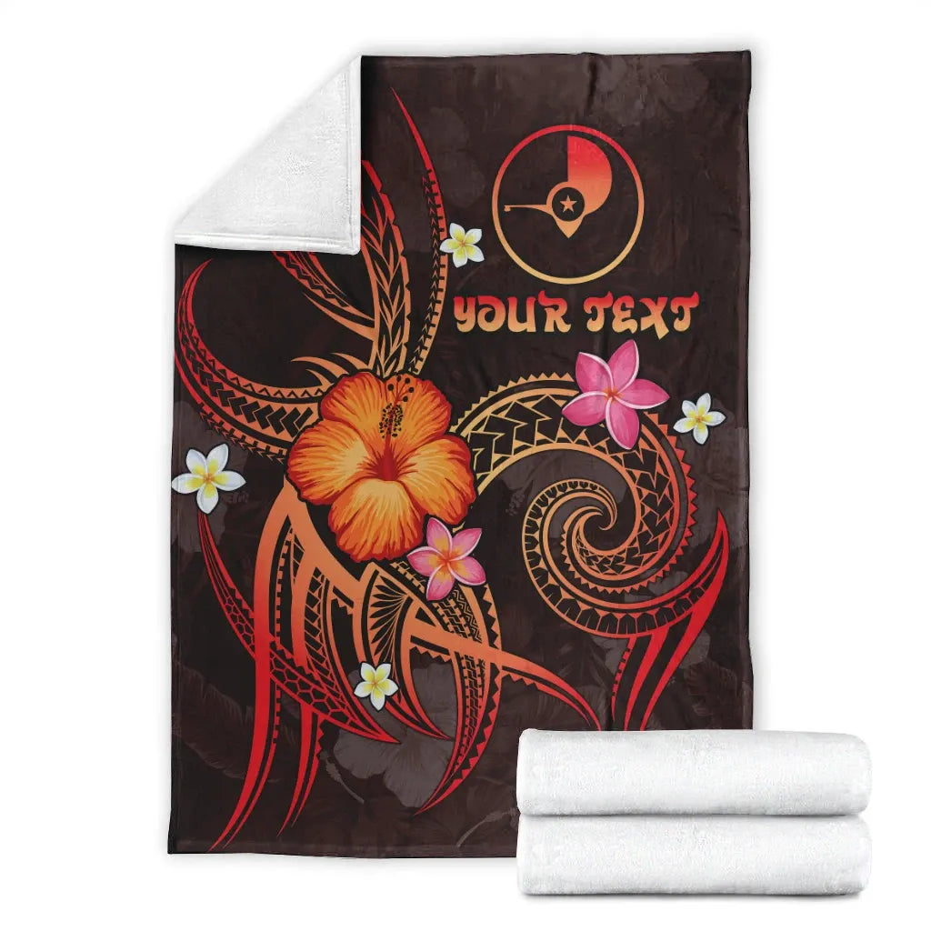 Yap Polynesian Personalised Premium Blanket - Legend of Yap (Red)