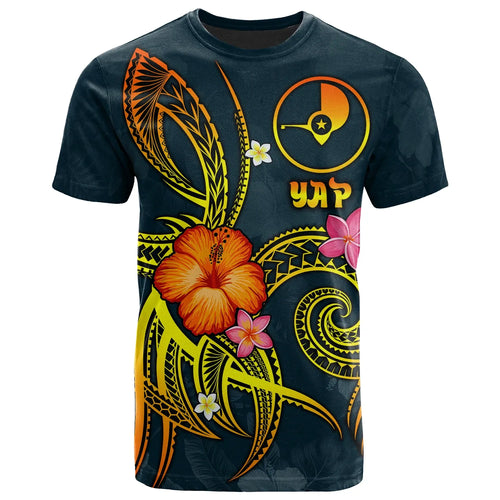 YAP Polynesian T-Shirt - Legend of YAP (Blue)