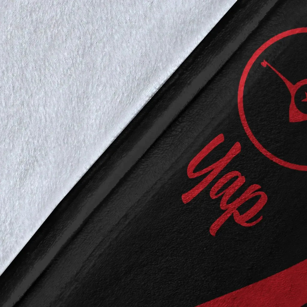 Yap Premium Blanket - Red Polynesian Tentacle Tribal Pattern