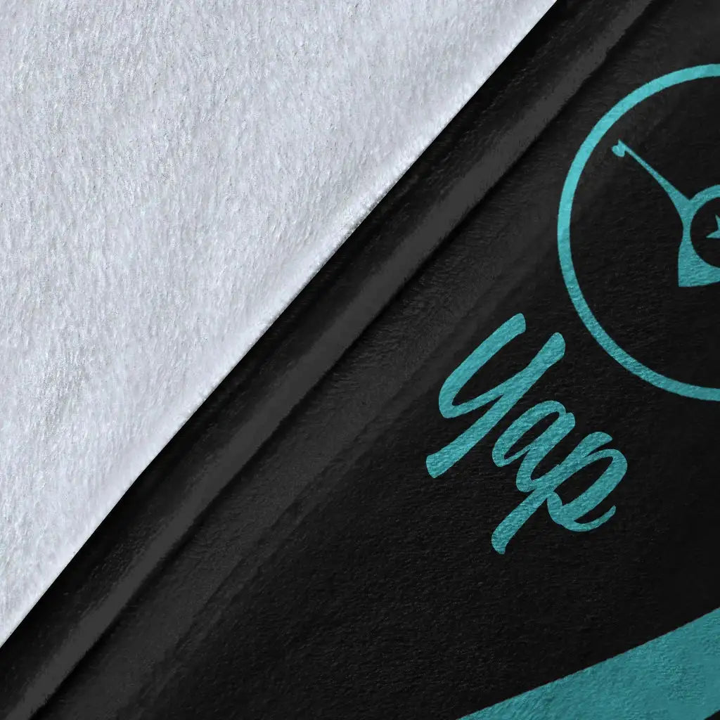 Yap Premium Blanket - Turquoise Polynesian Tentacle Tribal Pattern