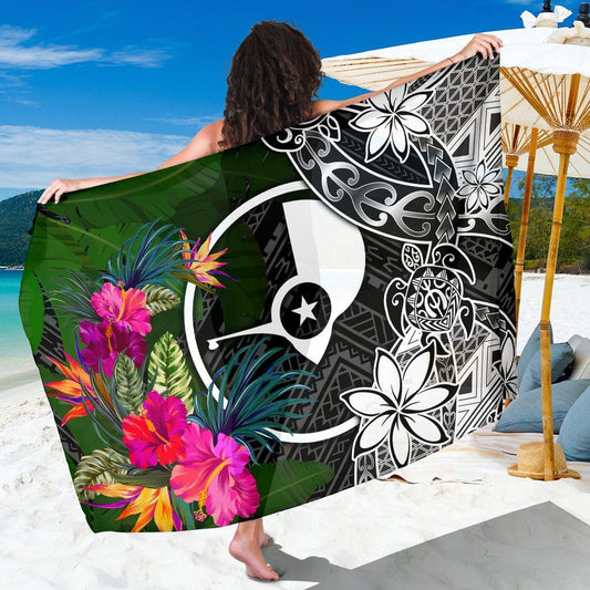 Yap Sarong - Turtle Plumeria Banana Leaf