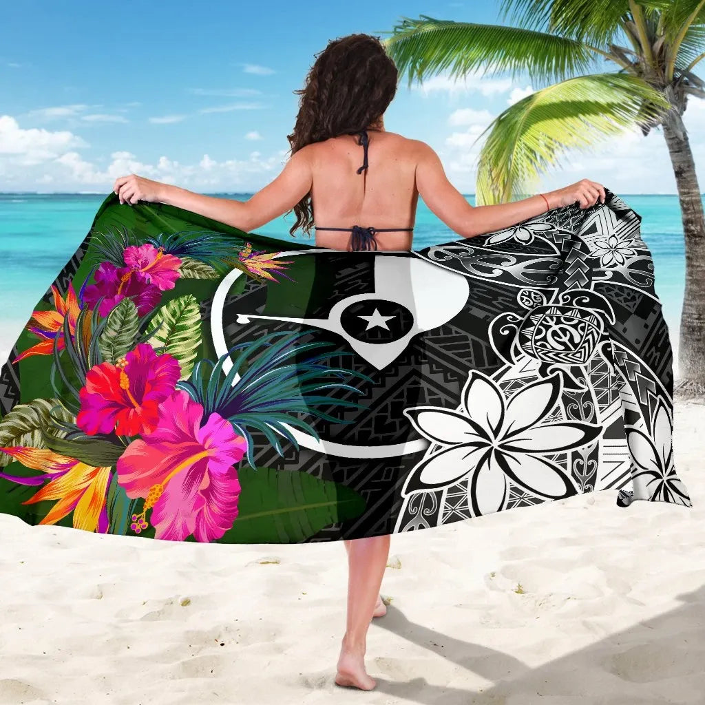 Yap Sarong - Turtle Plumeria Banana Leaf