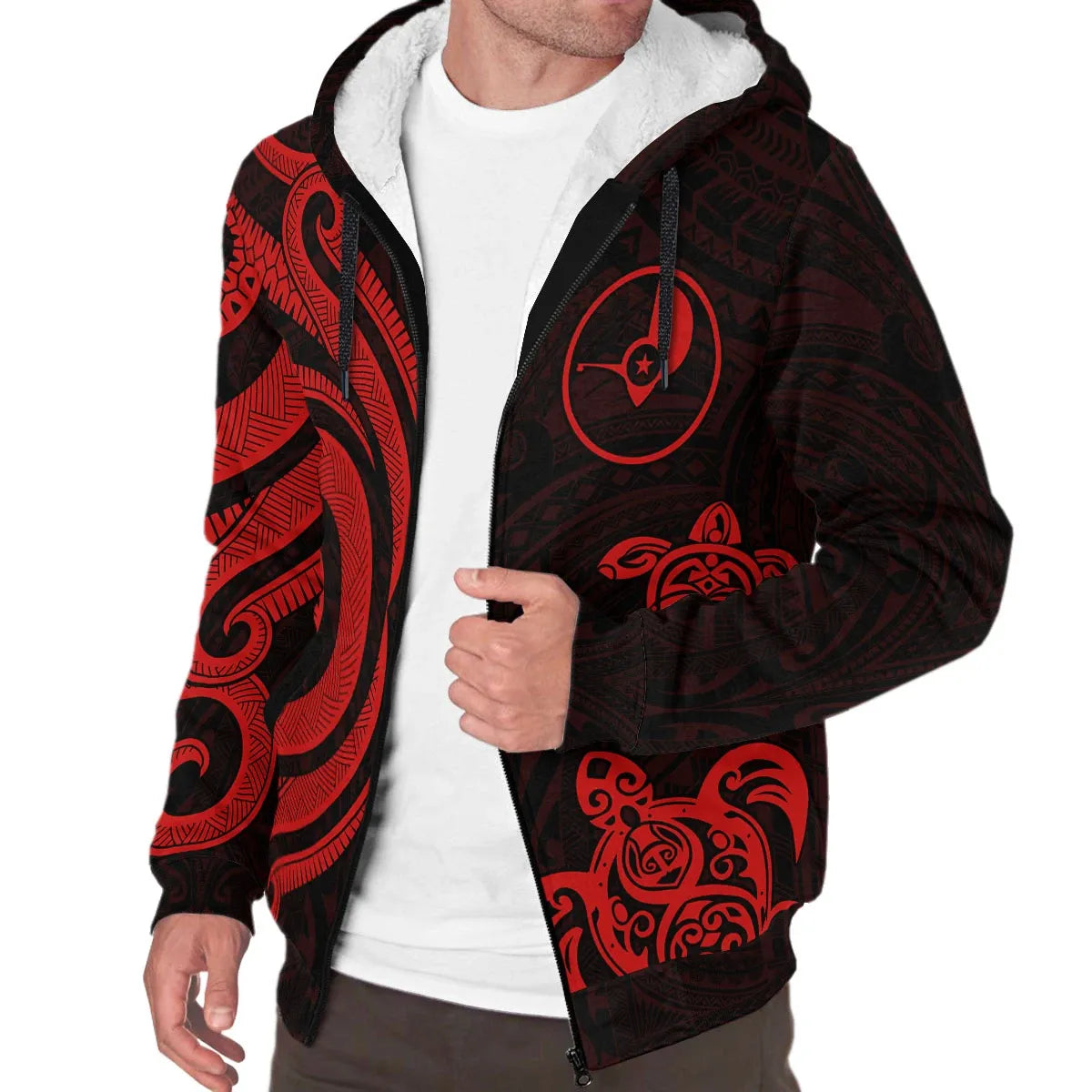 Yap Sherpa Hoodie - Red Tentacle Turtle